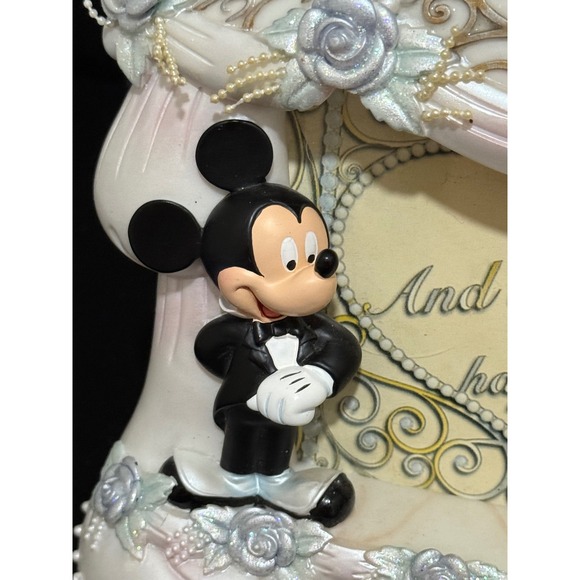 Disney Mickey & Minnie Mouse Wedding Picture Frame Happily Ever After - Picture 3 of 6